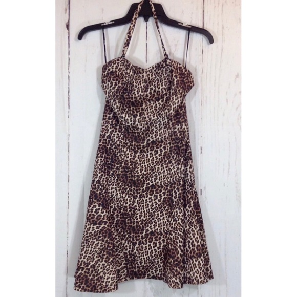NWT Nikibiki Leopard Convertible Halter Dress - Picture 2 of 7